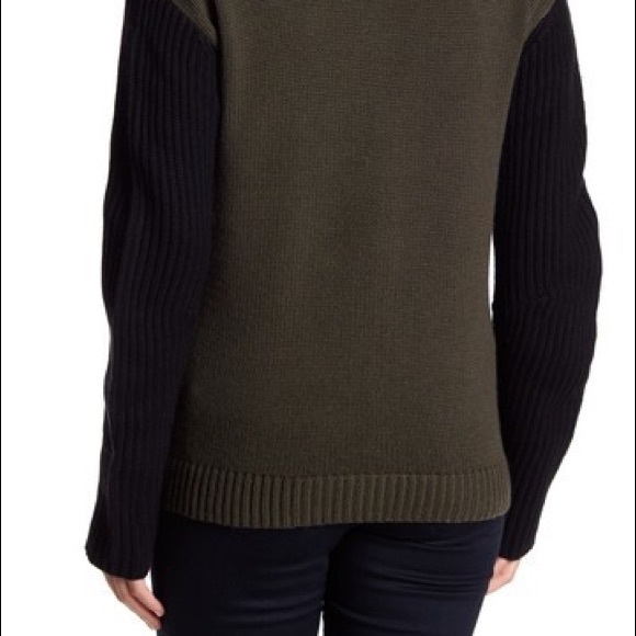 L.A.M.B. Two-Tone Wool Blend Zip Sweater - Picture 4 of 4